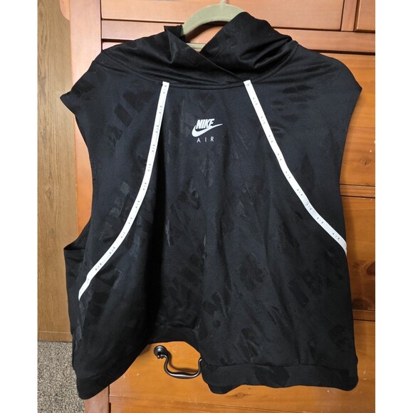 Nike Tops - Nike Air Sleeveless Vest Size 2X Running Activewear Black Hooded Lightweight